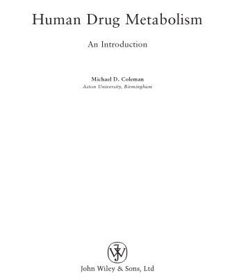 خرید و دانلود نسخه کامل کتاب Human Drug Metabolism: An Introduction