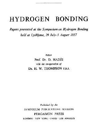 خرید و دانلود نسخه کامل کتاب Hydrogen Bonding