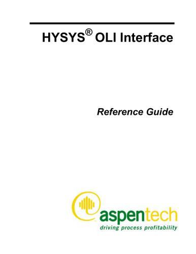 خرید و دانلود نسخه کامل کتاب HYSYS OLI Interface. Reference Guide_68d4e220f0442.jpeg خرید و دانلود نسخه کامل کتاب HYSYS OLI Interface. Reference Guide