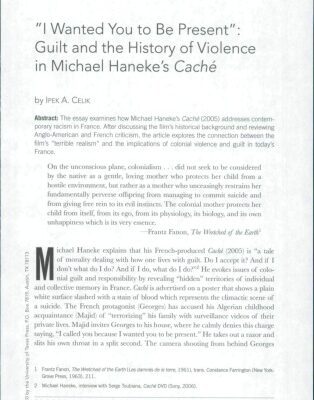 خرید و دانلود نسخه کامل کتاب I Wanted You to Be Present: Guilt and the History of Violence in Michael Haneke’s Caché