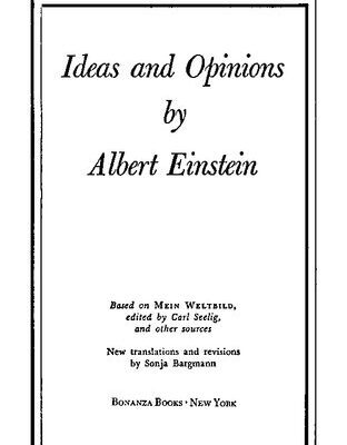 خرید و دانلود نسخه کامل کتاب Ideas and Opinions: Based on Mein Weltbild