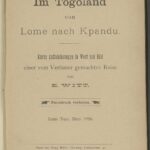 خرید و دانلود نسخه کامل کتاب Im Togoland von Lome nach Kpandu. Kurze Aufzeichnungen in Wort und Bild einer vom Verfasser gemachten Reise