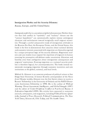 خرید و دانلود نسخه کامل کتاب Immigration Phobia and the Security Dilemma: Russia, Europe, and the United States_68c48e417c94a.jpeg خرید و دانلود نسخه کامل کتاب Immigration Phobia and the Security Dilemma: Russia, Europe, and the United States