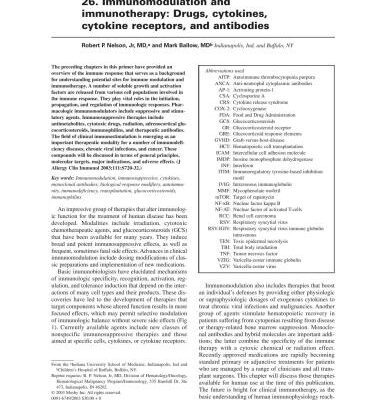 خرید و دانلود نسخه کامل کتاب Immunomodulation and immunotherapy: drugs, cytokines, cytokine receptors, and antibodies