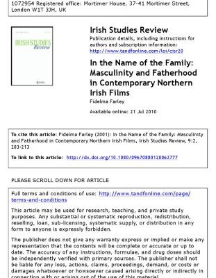 خرید و دانلود نسخه کامل کتاب In the Name of the Family: Masculinity and Fatherhood in Contemporary Northern Irish Films