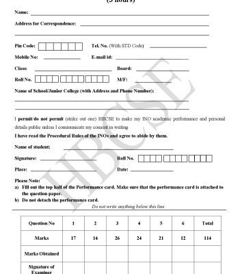 خرید و دانلود نسخه کامل کتاب INChO 2015 Chemistry Question Paper from India Indian National Chemistry Olympiad