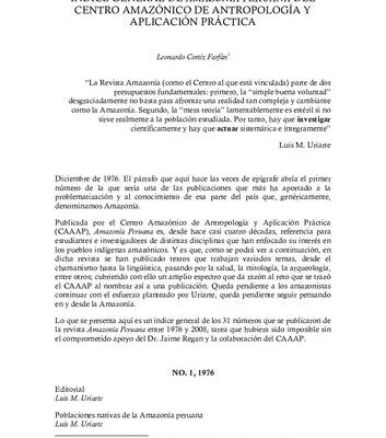 خرید و دانلود نسخه کامل کتاب Índice general de la revista “Amazonía Peruana” del Centro Amazónico de Antropología y Aplicación Práctica