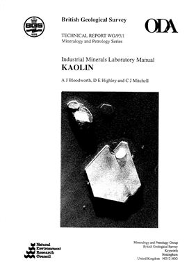 خرید و دانلود نسخه کامل کتاب Industrial Minerals Laboratory Manual. Kaolin