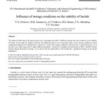 خرید و دانلود نسخه کامل کتاب Influence of storage conditions on the stability of lactide