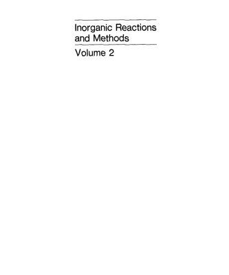 خرید و دانلود نسخه کامل کتاب Inorganic Reactions and Methods, The Formation of the Bond to Hydrogen (Part 2)