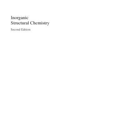 خرید و دانلود نسخه کامل کتاب Inorganic Structural Chemistry