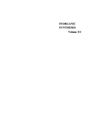 خرید و دانلود نسخه کامل کتاب Inorganic Syntheses, Vol. 15
