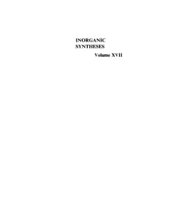 خرید و دانلود نسخه کامل کتاب Inorganic Syntheses, Vol. 17