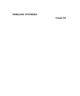خرید و دانلود نسخه کامل کتاب Inorganic Syntheses, Vol. 20
