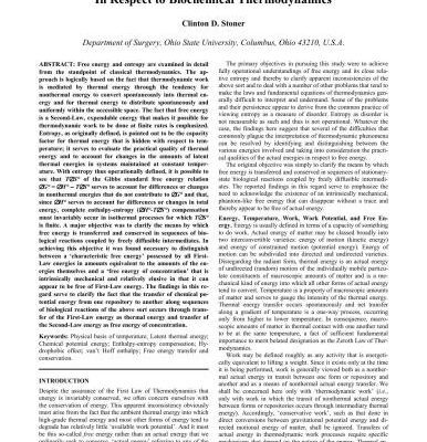 خرید و دانلود نسخه کامل کتاب Inquiries into the Nature of Free Energy and Entropy. In Respect to Biochemical Thermodynamics