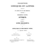 خرید و دانلود نسخه کامل کتاب Inscriptions grecques et latines recueillies en Grèce et en Asie Mineure, première partie: Attique