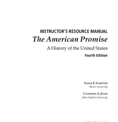 خرید و دانلود نسخه کامل کتاب Instructor’s Resource Manual for The American Promise: A History of the United States
