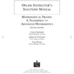 خرید و دانلود نسخه کامل کتاب Instructor’s Solutions Manual:   Mathematical Proofs: A Transition to Advanced Mathematics. 2nd Ed