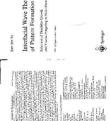 خرید و دانلود نسخه کامل کتاب Interfcial wave theory of pattern formation