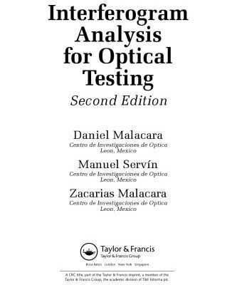 خرید و دانلود نسخه کامل کتاب Interferogramm Analysis for Optical Testing