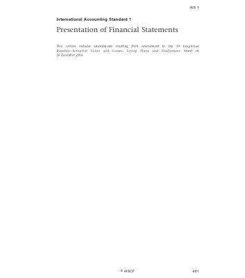 خرید و دانلود نسخه کامل کتاب International Accounting Standard 1. Presentation of Financial Statements