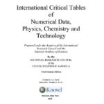 خرید و دانلود نسخه کامل کتاب International Critical Tables of Numerical Data, Physics, Chemistry and Technology