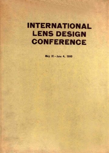 خرید و دانلود نسخه کامل کتاب International Lens Design Conference May 31-June 4,1980_68be9dd852c33.jpeg خرید و دانلود نسخه کامل کتاب International Lens Design Conference May 31-June 4,1980
