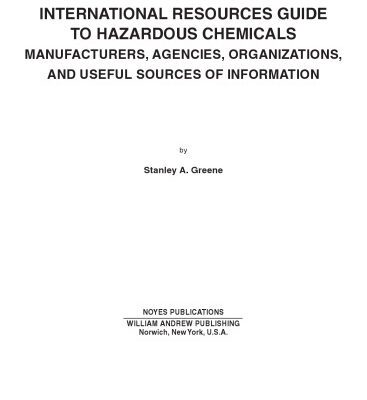 خرید و دانلود نسخه کامل کتاب International Resources Guide to Hazardous Chemicals