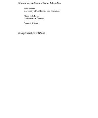 خرید و دانلود نسخه کامل کتاب Interpersonal Expectations: Theory, Research and Applications (Studies in Emotion and Social Interaction)