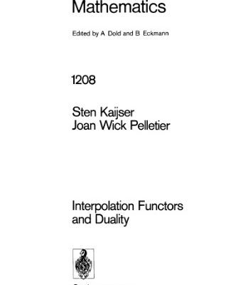 خرید و دانلود نسخه کامل کتاب Interpolation Functors and Duality