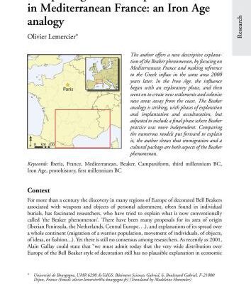 خرید و دانلود نسخه کامل کتاب Interpreting the Beaker phenomenon in Mediterranean France: an Iron Age analogy