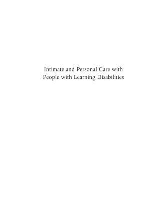 خرید و دانلود نسخه کامل کتاب Intimate And Personal Care With People With Learning Disabilities