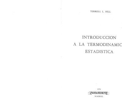 خرید و دانلود نسخه کامل کتاب Introducción a la Termodinámica Estadística