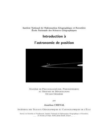 خرید و دانلود نسخه کامل کتاب Introduction à l’astronomie de position