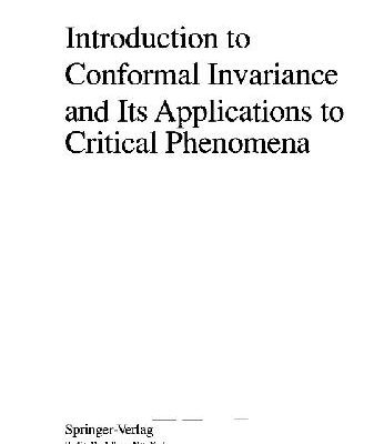 خرید و دانلود نسخه کامل کتاب Introduction to conformal invariance and its applications to critical phenomena
