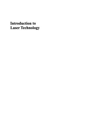 خرید و دانلود نسخه کامل کتاب Introduction to laser technology