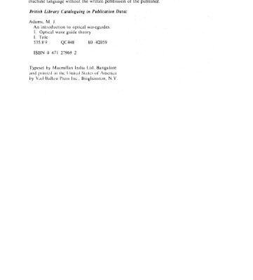 خرید و دانلود نسخه کامل کتاب Introduction to Optical Waveguide