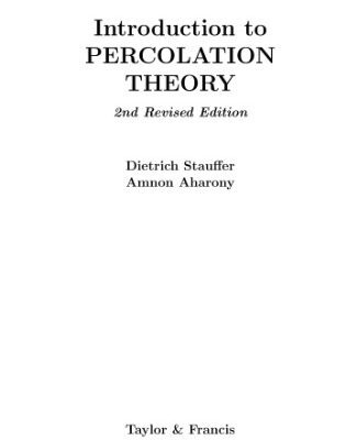 خرید و دانلود نسخه کامل کتاب Introduction to percolation theory