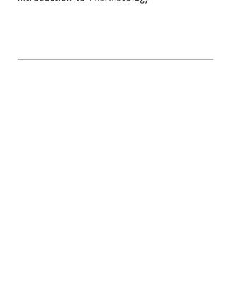 خرید و دانلود نسخه کامل کتاب Introduction to Pharmacology