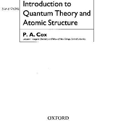 خرید و دانلود نسخه کامل کتاب Introduction to Quantum Theory and Atomic Structure