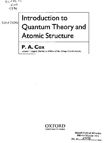 خرید و دانلود نسخه کامل کتاب Introduction to Quantum Theory and Atomic Structure_68bdef2833cd3.jpeg خرید و دانلود نسخه کامل کتاب Introduction to Quantum Theory and Atomic Structure