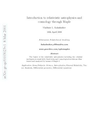 خرید و دانلود نسخه کامل کتاب Introduction to relativistic astrophysics and cosmology through Maple