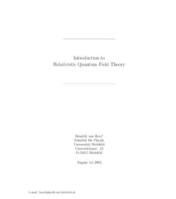 خرید و دانلود نسخه کامل کتاب Introduction to Relativistic Quantum Field Theory
