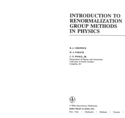 خرید و دانلود نسخه کامل کتاب Introduction to Renormalization Group Methods in Physics