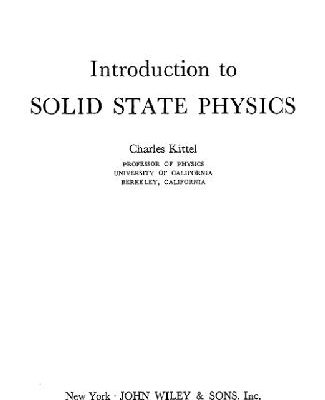 خرید و دانلود نسخه کامل کتاب Introduction to Solid State Physics