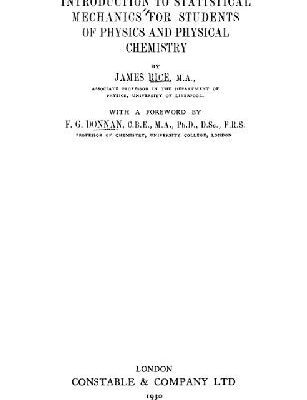 خرید و دانلود نسخه کامل کتاب Introduction to statistical mechanics for students of physics and physical chemistry