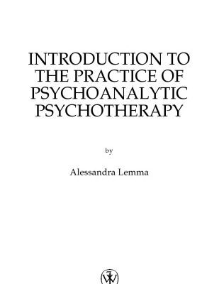 خرید و دانلود نسخه کامل کتاب Introduction to the Practice of Psychoanalytic Psychotherapy