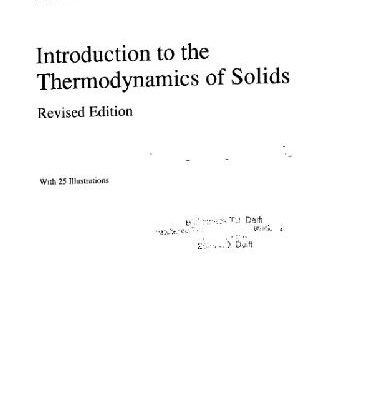 خرید و دانلود نسخه کامل کتاب Introduction to the Thermodynamics of Solids