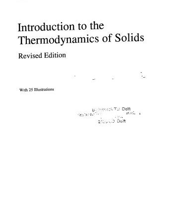 خرید و دانلود نسخه کامل کتاب Introduction to the Thermodynamics of Solids