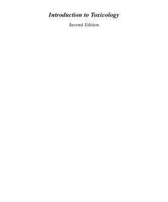 خرید و دانلود نسخه کامل کتاب Introduction to toxicology